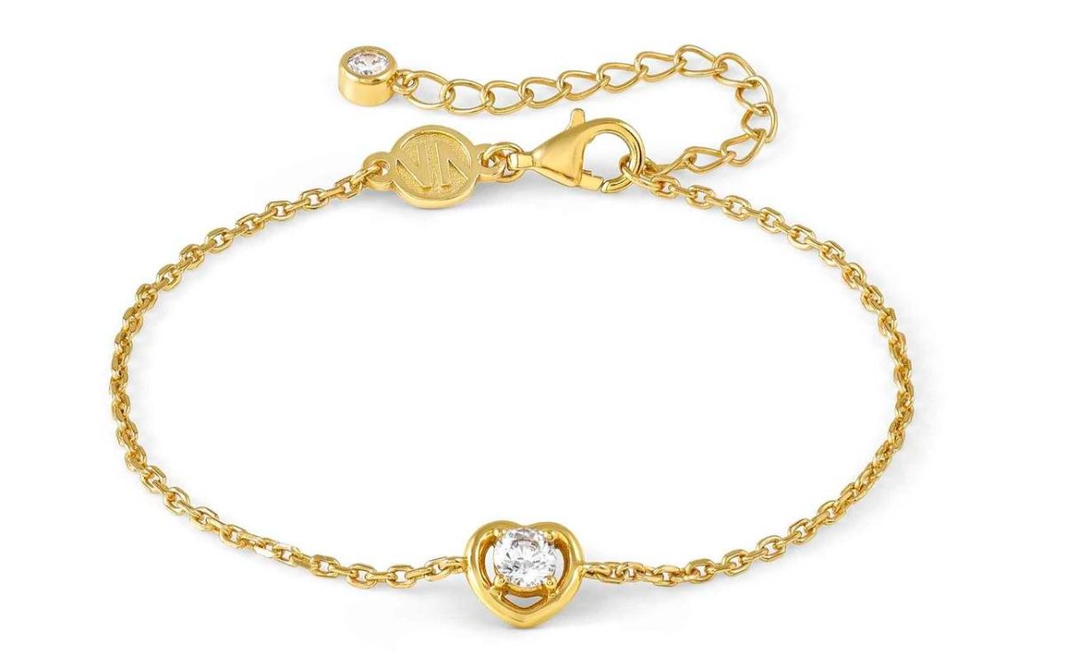 Nomination Cosmic Love hopearannekoru zirkonioilla heart Gold 241703/006