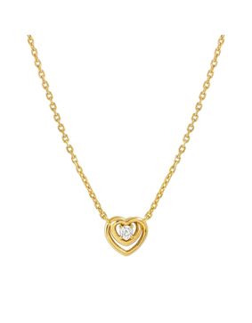 Nomination Cosmic Love hopeakaulakoru zirkonioilla heart Gold 241706/006