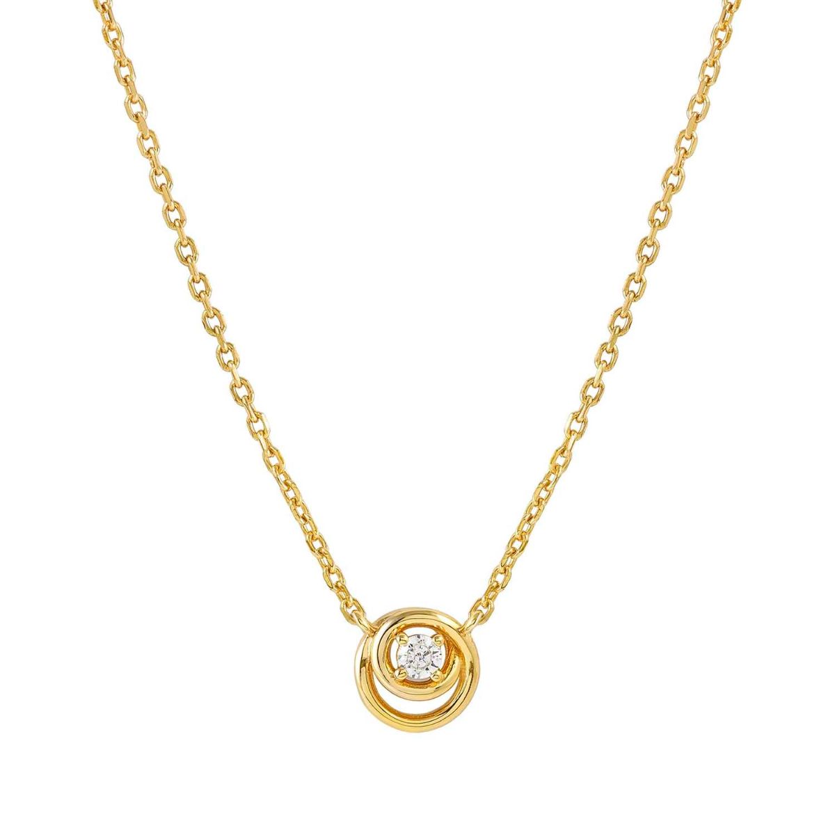 Nomination Cosmic Love hopeakaulakoru zirkonioilla Yellow Gold Circle 241706/054