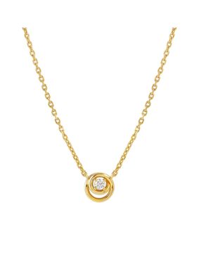 Nomination Cosmic Love hopeakaulakoru zirkonioilla Yellow Gold Circle 241706/054