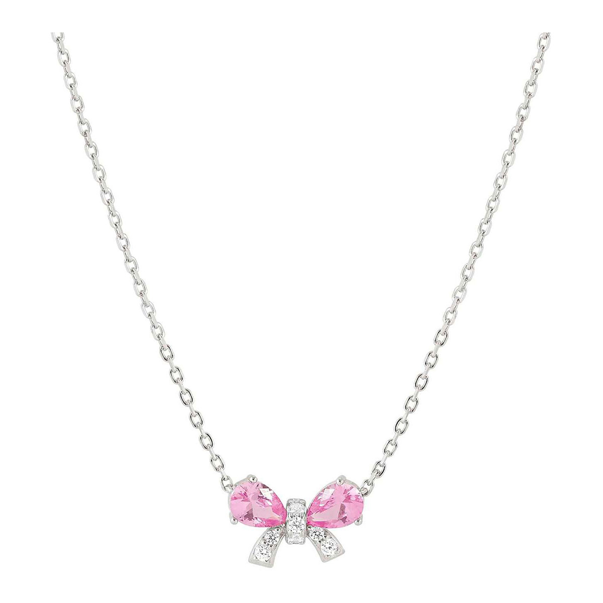 Nomination Shine Me Up hopea kaulakoru kirkas/pinkki rusetti 241902/009