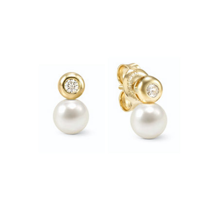 Nomination Pearls Loop kullatut helmikorvakorut 242903/044