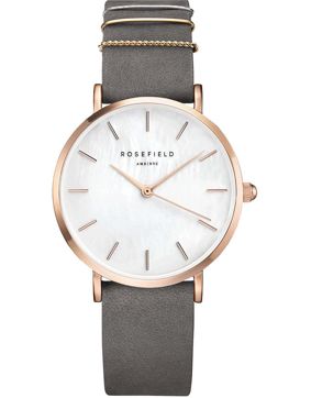 Rosefield West Village WEGR-W75 Elephant Grey - Rose Gold