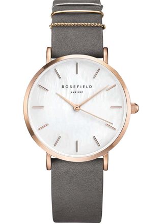 Rosefield West Village WEGR-W75 Elephant Grey - Rose Gold