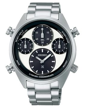Seiko Prospex Speedtimer 1/100 Sec Solar Chronograph Panda SFJ001P1