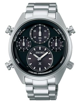 Seiko Prospex Speedtimer 1/100 Sec Solar Chronograph Black on Black SFJ003P1
