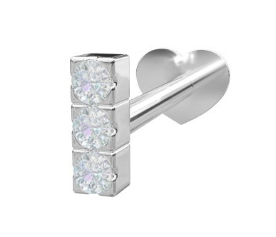 Nordahl Jewellery PIERCE52 labret 3 CZ 4,4mm 314 003CZ9