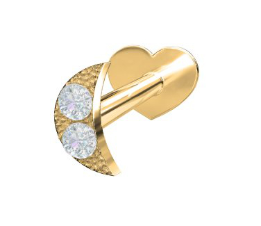Nordahl Jewellery PIERCE52 labret timantilla Moon 3,5mm 314 006BR5