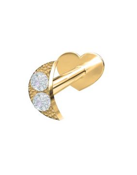 Nordahl Jewellery PIERCE52 labret timantilla Moon 3,5mm 314 006BR5