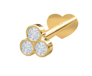 Nordahl Jewellery PIERCE52 labret timantilla 3mm 314 007BR5