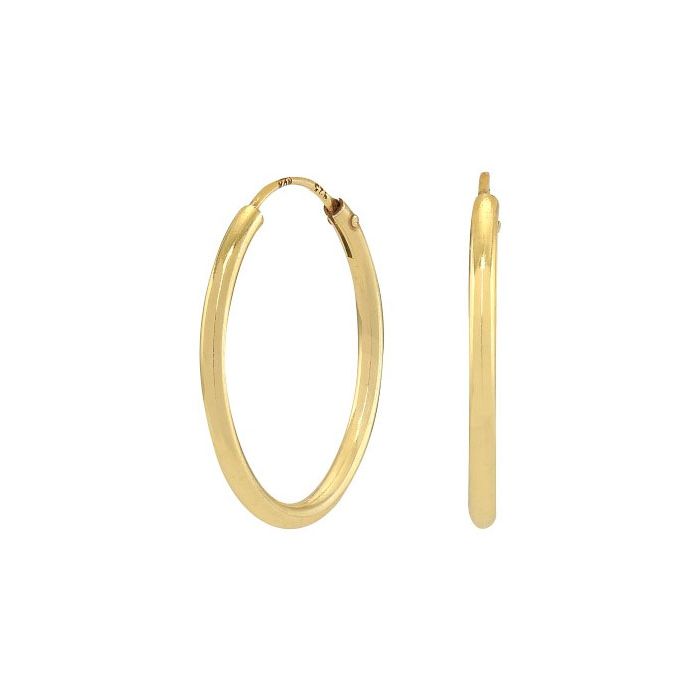 Gold hoop earrings 20mm