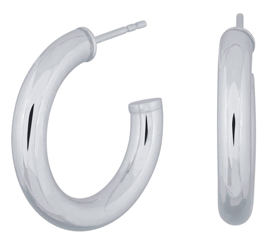 Nordahl Jewellery SIMPLE52 korvarenkaat 25mm hopea 325 665