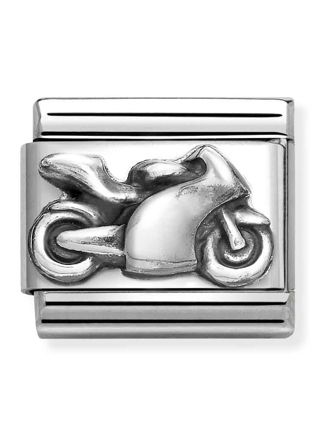 Nomination Classic Silvershine Oxidized Symbols motorbike 330101/69