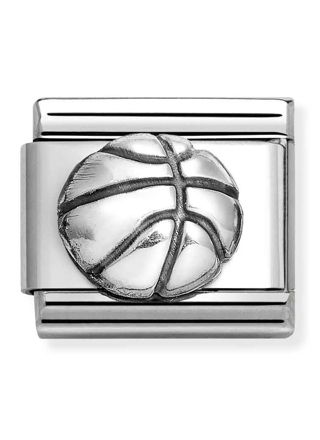 Nomination Classic Silvershine Oxidized Symbols basket ball 330101/70