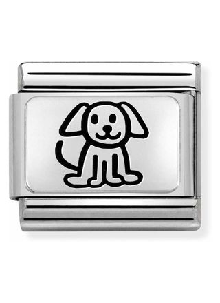 Nomination Composable Classic Link Oxidised Silver Puppy 330109 52