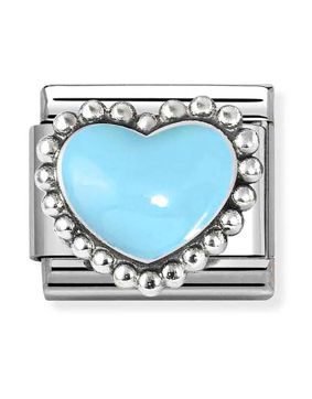 Nomination Composable Classic symbols blue raised heart 330204/34