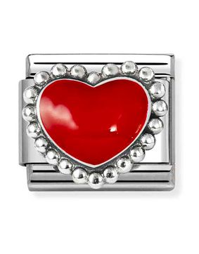 Nomination Composable Classic red raised heart 330204/39