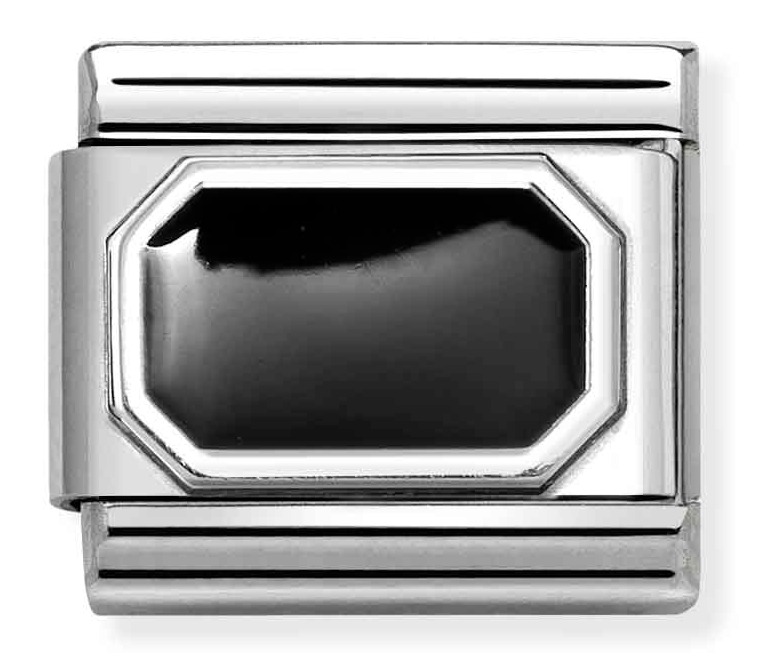 Nomination Classic Silvershine plate symbols 925 sterling silver bouble blunted rectangle 330206/34