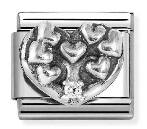 Nomination Composable Classic Symbols Silvershine zirkonioilla heart Tree of life 330311/20
