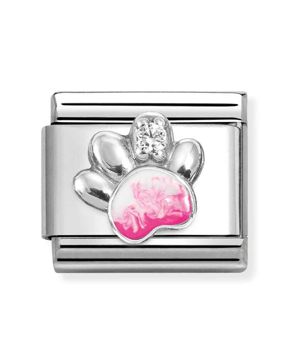 Nomination Composable Classic Silvershine symbols Paw pink WHITE 330321/13