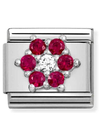 Nomination Classic SilverShine  Symbols Red and White flower 330322-02