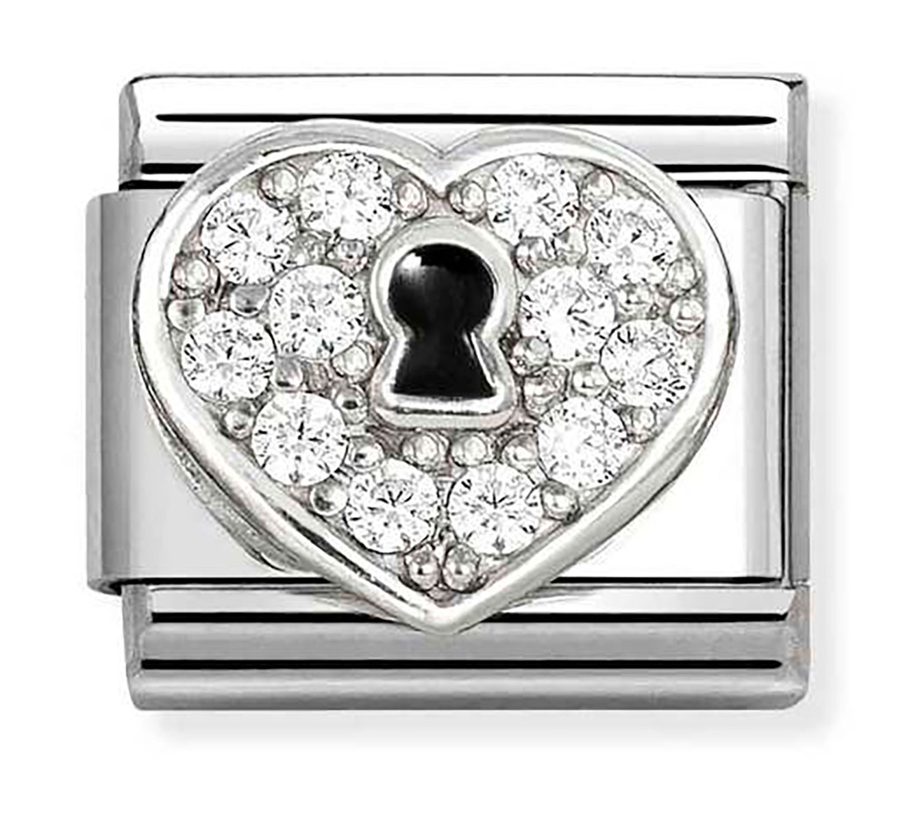 Nomination Composable Classic symbols heart padlock white 330328/09
