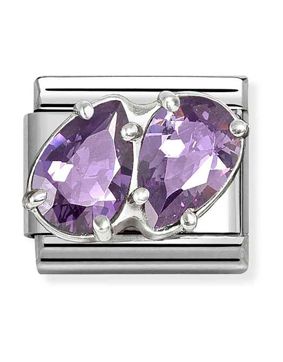 Nomination Composable Classic tupla pisara violetti 330329/14