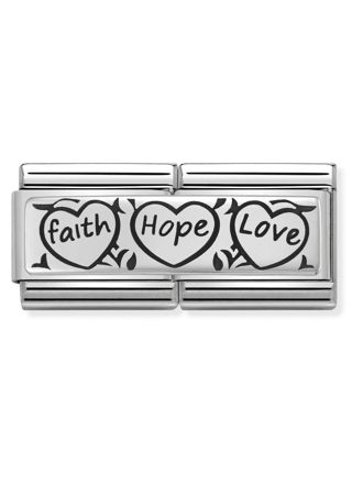 Nomination SilverShine Double Faith Hope Love 330710-11