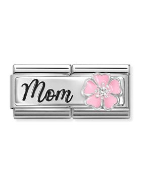 Nomination Composable Classic Silvershine Double Mom with flower 330734/20