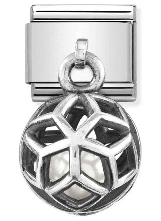 Nomination Classic SilverShine Charms Rhombus white pearl 331810-03