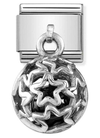 Nomination Classic SilverShine Charms black agate stars 331810-08