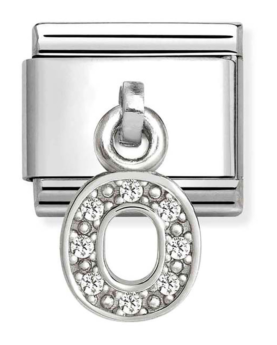 Nomination Composable Classic Silvershine O-kirjain hopea 331818/15