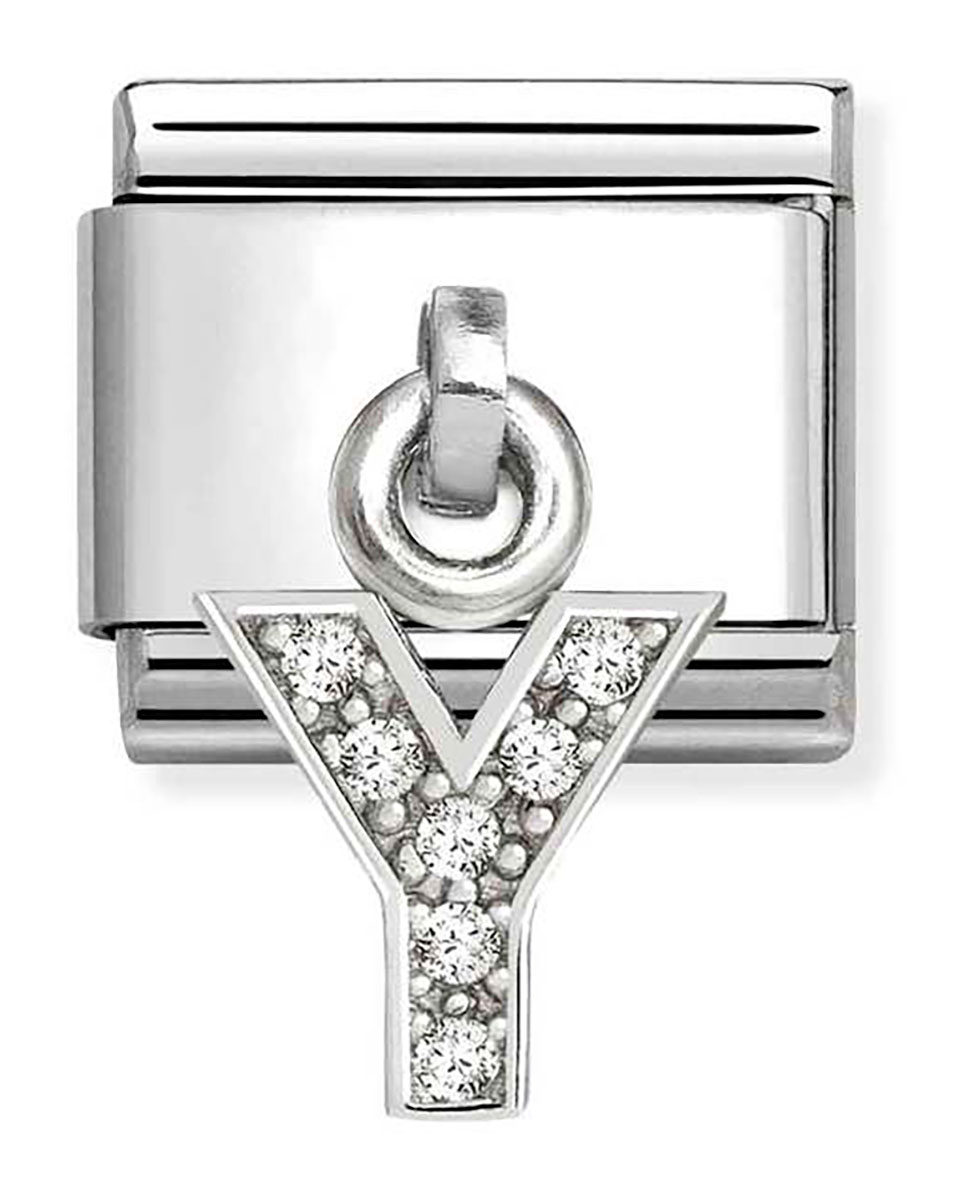 Nomination Composable Classic Silvershine Y-kirjain hopea  331818/25