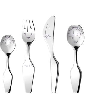 Georg Jensen Alfredo The Twist Family ruokailuvälineet 4 kpl 3580049