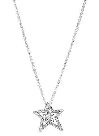Pandora kaulakoru with pendant Pavé Asymmetric Star 390020C01-45