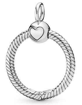 Pandora Moments hopeinen sydänriipus 398296