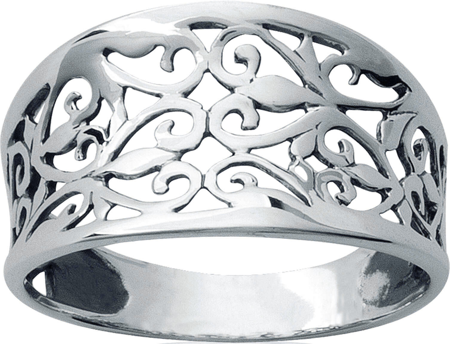 Lykka leveä filigraani-hopeasormus 11 mm