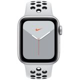 Apple Watch Nike Series 5 GPS hopeanvärinen alumiinikuori 40mm Pure Platinum/musta Nike urheiluranneke MX3R2KS/A