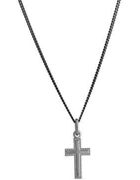 Top Gold hopeinen palloreuna risti tummennettu hopea 4256762500