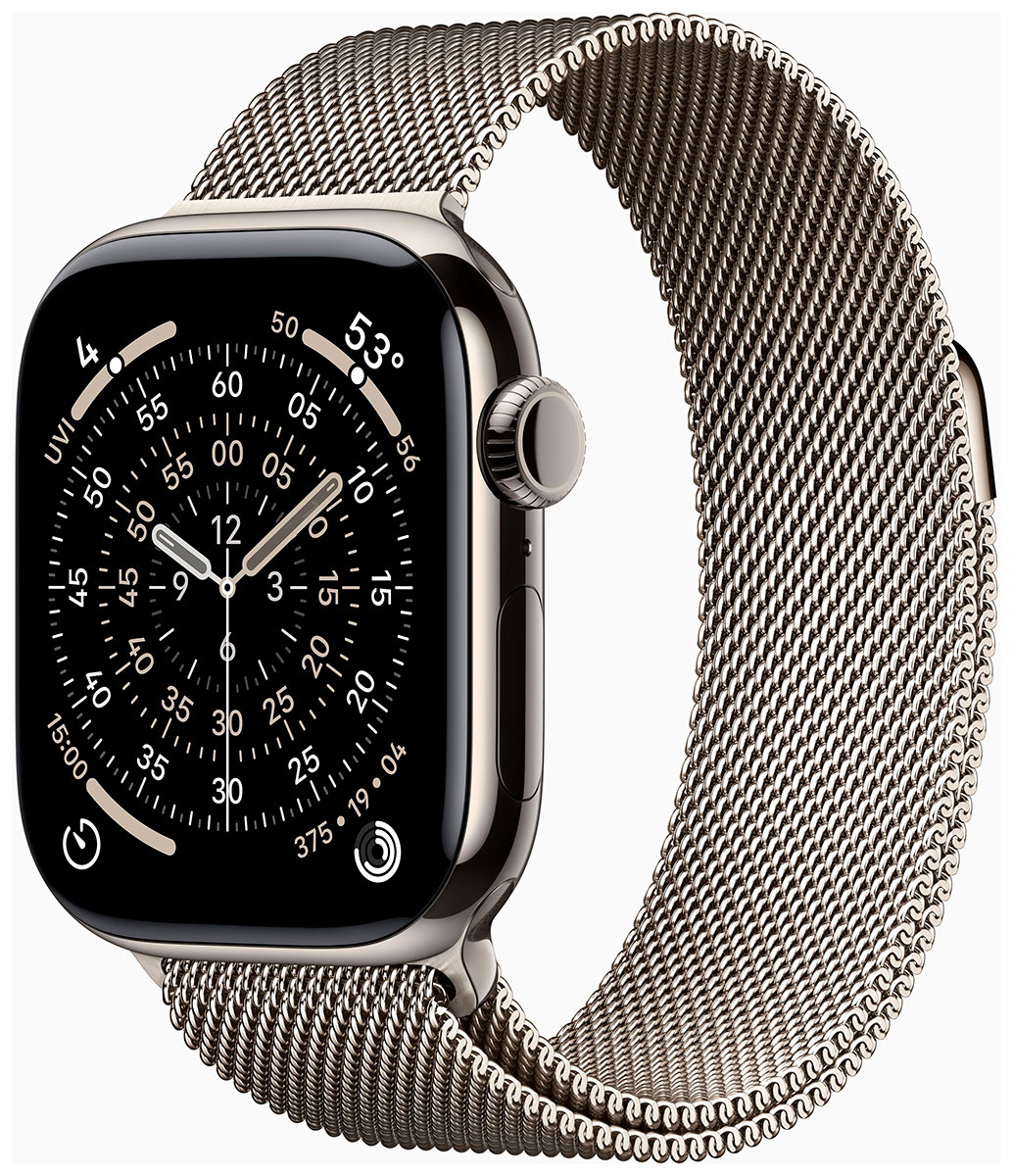 Apple Watch Series 11 GPS + Cellular 42mm Natural Titanium Case with Natural Milanese Loop MF8P4QN/A