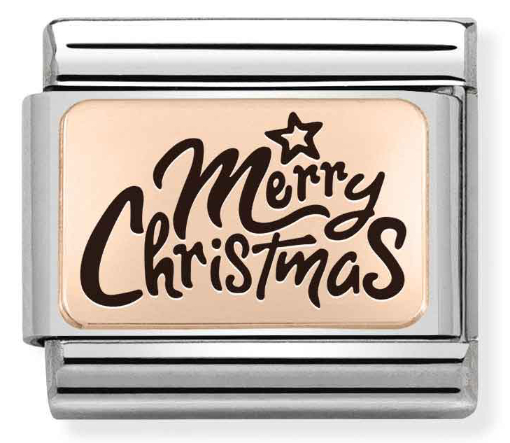 Nomination Classic Merry Christmas italics 430111/14