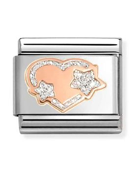 Nomination Composable Classic symbols silver glitter star heart 430202/42