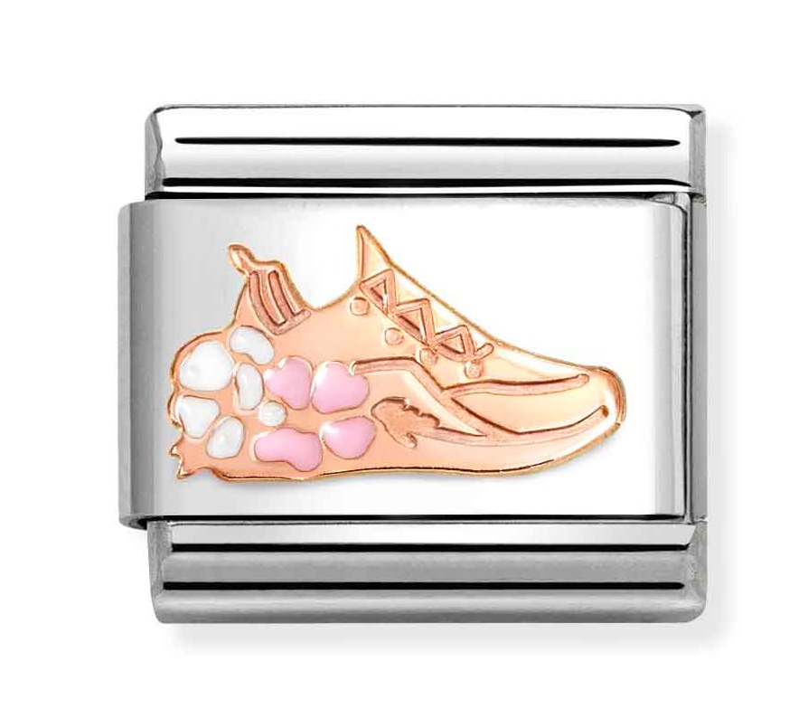 Nomination Composable Classic Rose gold symbols Gym shoe with flowers 430202/25