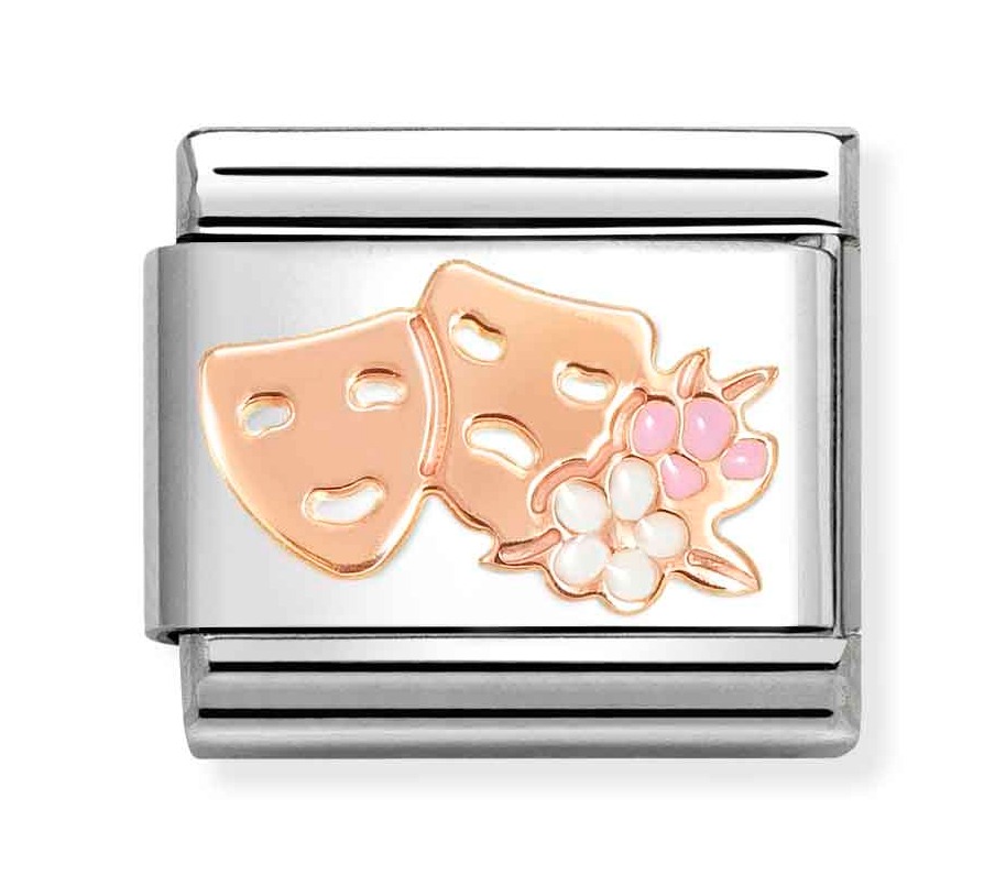 Nomination Composable Classic Rose gold symbols Masks with flowers 430202/32
