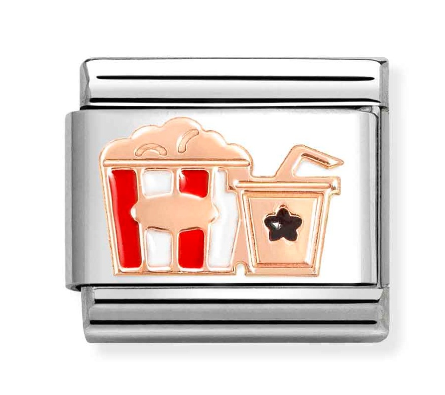 Nomination Composable Classic Rose gold symbols Popcorn and drink 430202/33