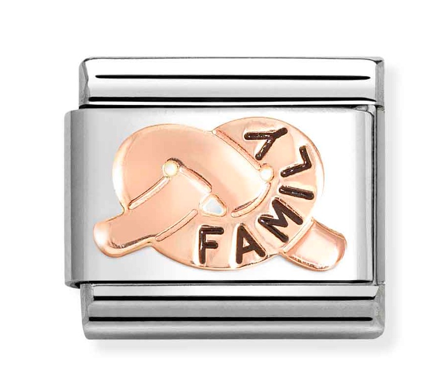 Nomination Composable Classic Rose gold symbols FAMILY knot 430202/37