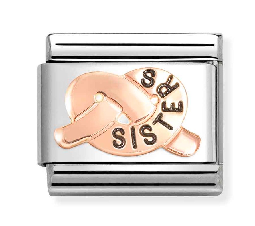 Nomination Composable Classic Rose gold symbols SISTER’s knot 430202/38
