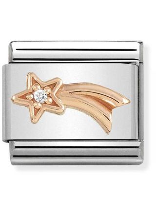 Nomination Rose gold Shooting star with cubic zirconium 430305-21