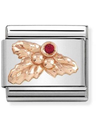 Nomination Rose gold Holly with red cubic zirconium 430305-22