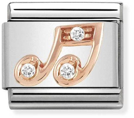 Nomination Rose gold Music note with cubic zirconium 430305-25
